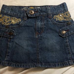 Yes Embellished Jean Skirt